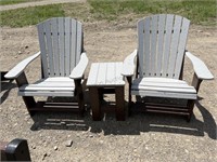 2 Adirondack Chairs, Endstand Polywood Set