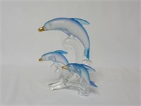 Glass Dolphin Figurine ~ 5" Tall