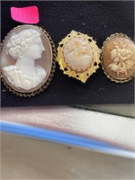 3 Cameo Pendants