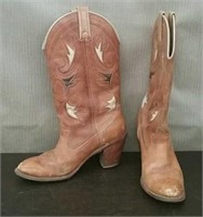 Box-Women's Cowboy Boots, Size 7 1/2