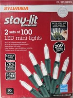 Sylvania Stay-lit 2 Sets Of 100 Mini