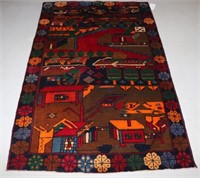 RUG #109, 5' 11" X 3' 7", BELUCHI WITH MILITARY