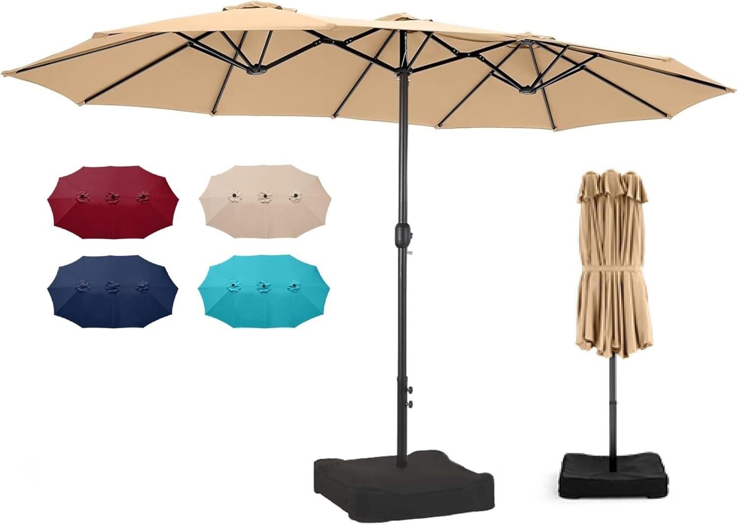 Green Party 15ft Patio Umbrella  Beige