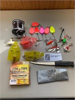 Fishing Lot 1 True Temper 923C Reel & Knife + MORE