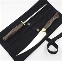 Knife4U Flexible Fillet Knife Set w/ leather case