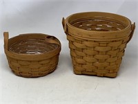 -2 Longaberger baskets 1995 7 inch measuring