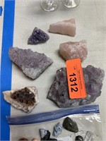 LOT OF MISC AMETHYST CLUSTERS MORE