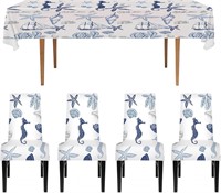 Starfish Tablecloth Set 55x72.8 (White-2)