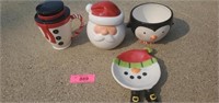Christmas Mug, Santa Candle, Bowl, Dish