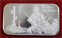 1oz Silent Pardners silver bar