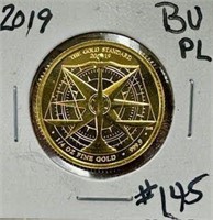 2019 .999.9 GOLD 1/4 oz. "THE GOLD STANDARD" BU