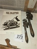 Antique tool guide w/ #10 & #14 wrenches