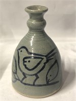 SIGNED JONATHAN KESLER POTTERY. BLUEBIRD KETTLE