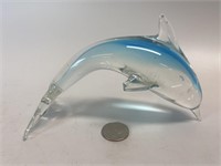 Art Glass Dolphin 6.5” Long with small Chip on