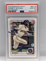 2020 Garrett Mitchell Bowman Draft 1st Ed PSA 10