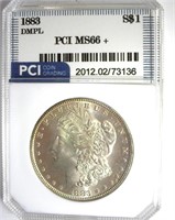 1883 Morgan MS66+ DMPL LISTS $28500