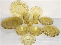 C1930 Federal Glass Co Rosemary Berry 20pc set