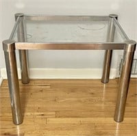 Chrome & Glass Side Table