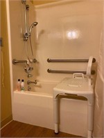 Handicap Shower, Tub, Shower Seat BUYER REMOVES