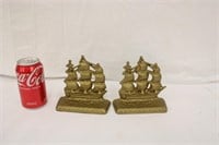 Pair of Cast Iron Ship Bookends