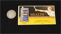 Morton Iodized Salt Ink Blotter.