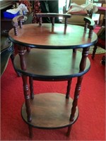 Vintage mahogany stand 3 shelves 1 drawer