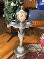 Working deco Elec. Ant. ashtray clock stand