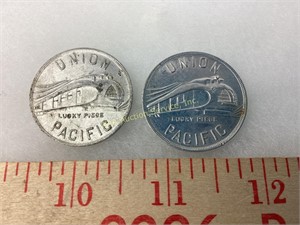 (2) Union Pacific tokens