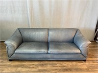 Natuzzi Editions Italian Grey Leather Sofa