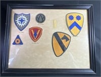 U. S. Army Patches Framed