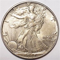 1947 Walking Liberty Half Dollar - AU++