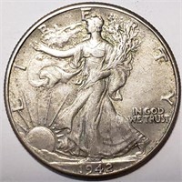 1942 Walking Liberty Half Dollar - XF+