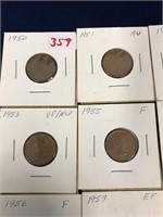 1950's Canadian Pennies