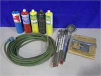 brazing alloy, LP tanks &  hose, lead and smelter