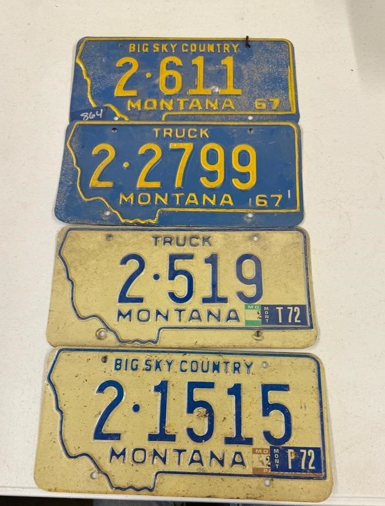 Vintage Montana License Plates