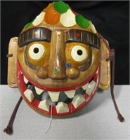 VNTG Wood Carved Monster Mask