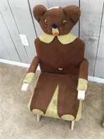 Vintage 1950's Bouncing Bear Childs Chair READ