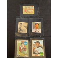 (5) Vintage Baseball Cards Mixed Grade