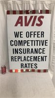 Large tin sign for Avis