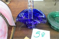 cobalt and clear basket