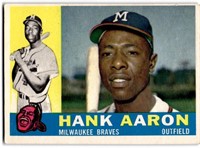 1960 Topps #300 Hank Aaron Low End Condition. Show