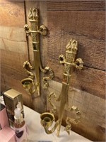 (2) Brass Candle Sconces