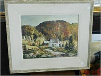 FRAMED  SIGNED - MS HALLAM - CANADIAN ARTIST