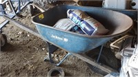 Jackson Metal Wheelbarrow w/ Bags of Dyna Sand