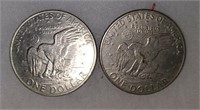 2 1972 liberty dollars