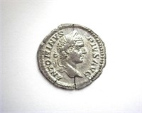 198-217 AD Caracalla AU+ AR Denarius