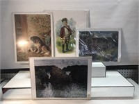 Lot of various prints matted on board plastic