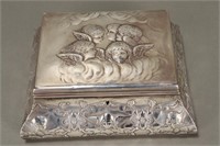 Edwardian Sterling Silver Jewellery Box and Cover,