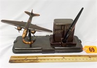 Antique Fount Ink Art Deco Fountain Pen Airplane