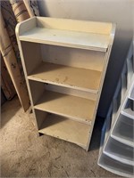 Small Beige Wooden Shelving Unit